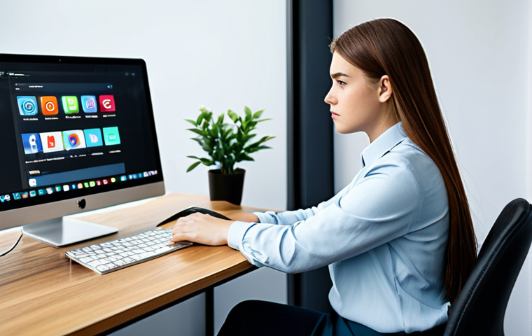 **
A young woman in a modest, professional outfit sits at a desk, looking thoughtfully at a social media feed on her computer. The office is modern and bright. She is fully clothed and the scene is safe for work. This image illustrates the pressures of social media and its impact on self-esteem. Perfect anatomy, natural proportions, high quality.
**